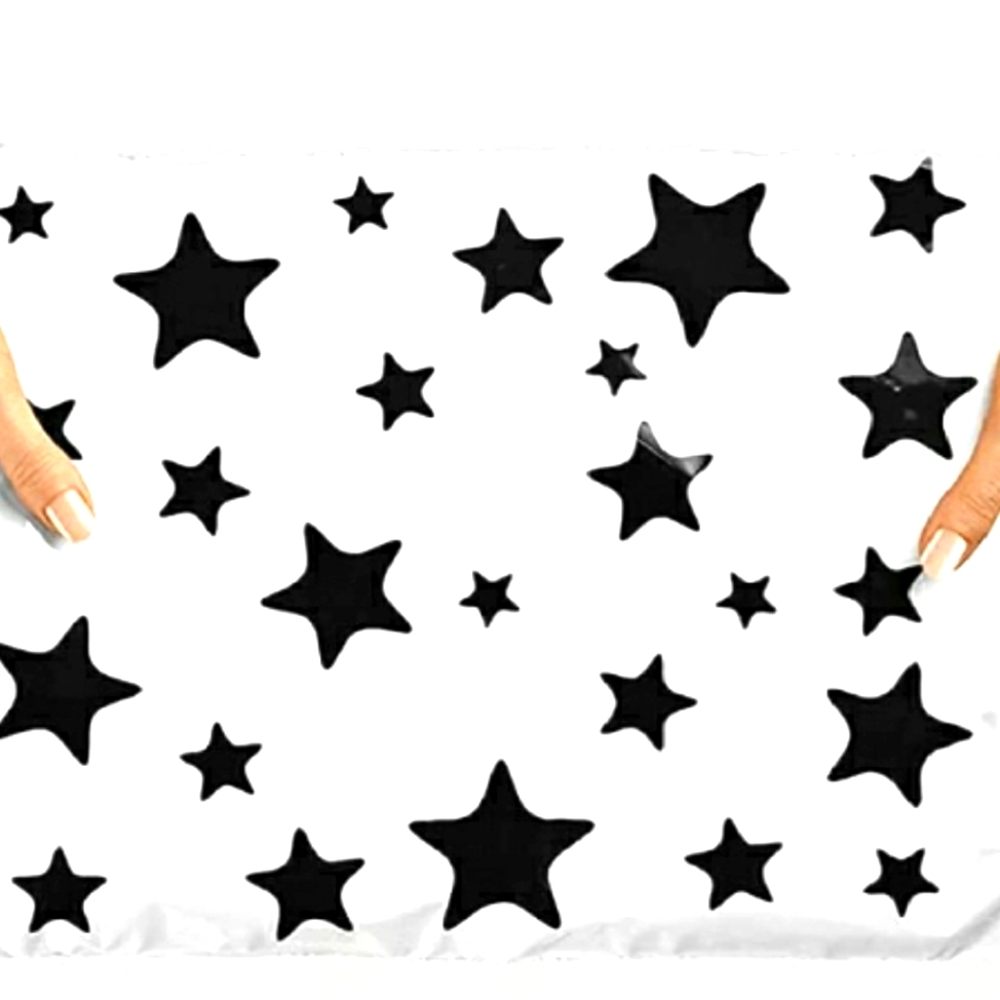 20x 10 x 13 Black and White Stars Poly Bag Mailer Envelopes 2 Mil SMALL BUSINESS